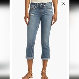 Silver Jeans Women's Light Blue Cropped Jeans